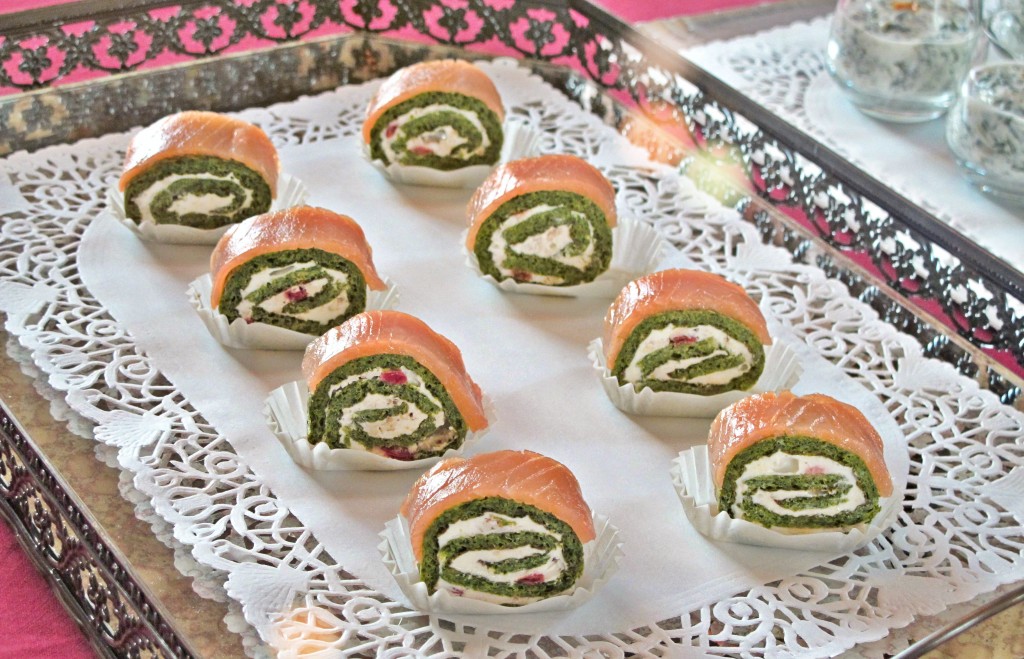 My favourite !!! Koukou sabzi spirals with smoked salmon and crème fraîche.