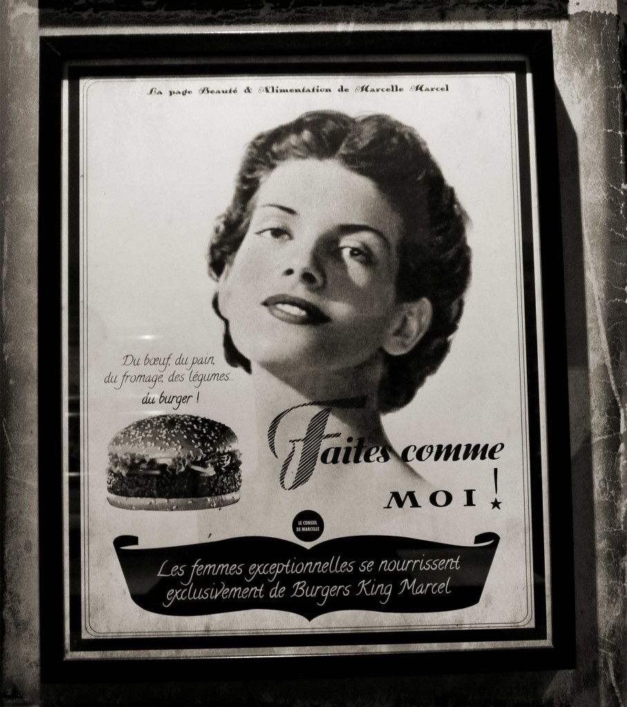 Un vrai travail sur la convialité et les détailshumoristiques. Exceptional ladies only eat King Marcel burgers.