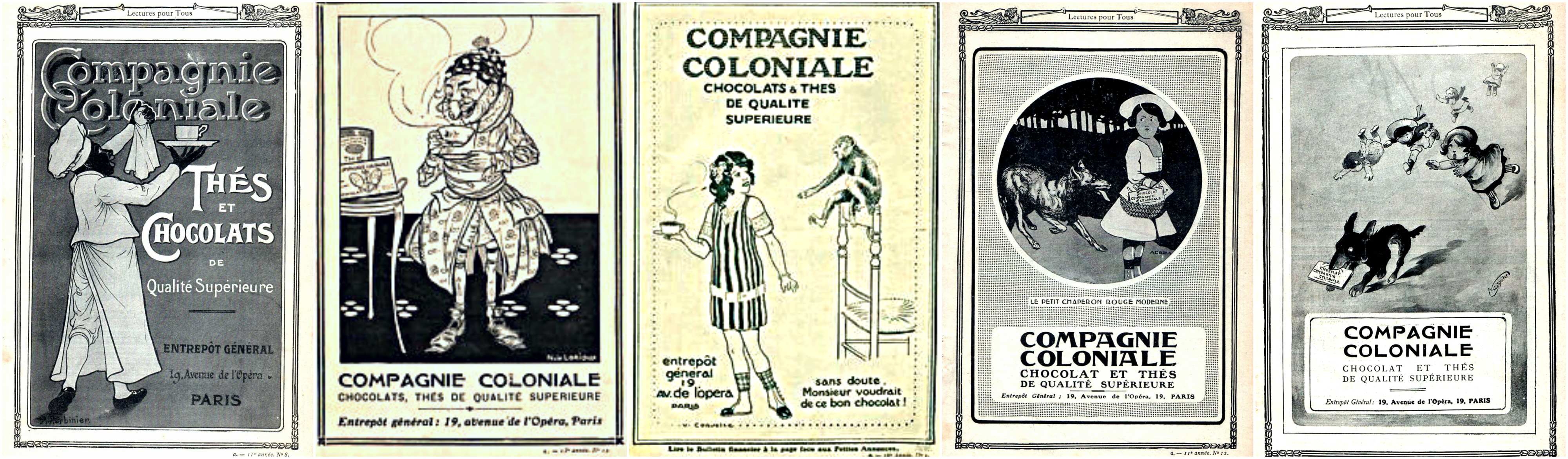 Fondée en 1848, au 19 rue de l’Opéra à Paris, Compagnie Coloniale a commencé par une activité d'importation et de distribution de chocolats. La maison a été rachetée par les thés de l’Eléphant et Unilever avant d'être reprise par Vincent Balaÿ, en 2010.